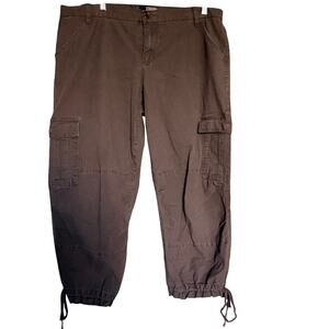 Vintage Y2K Beau Brown Cargo Pants Utility Grunge Gorpcore Capris Size M
